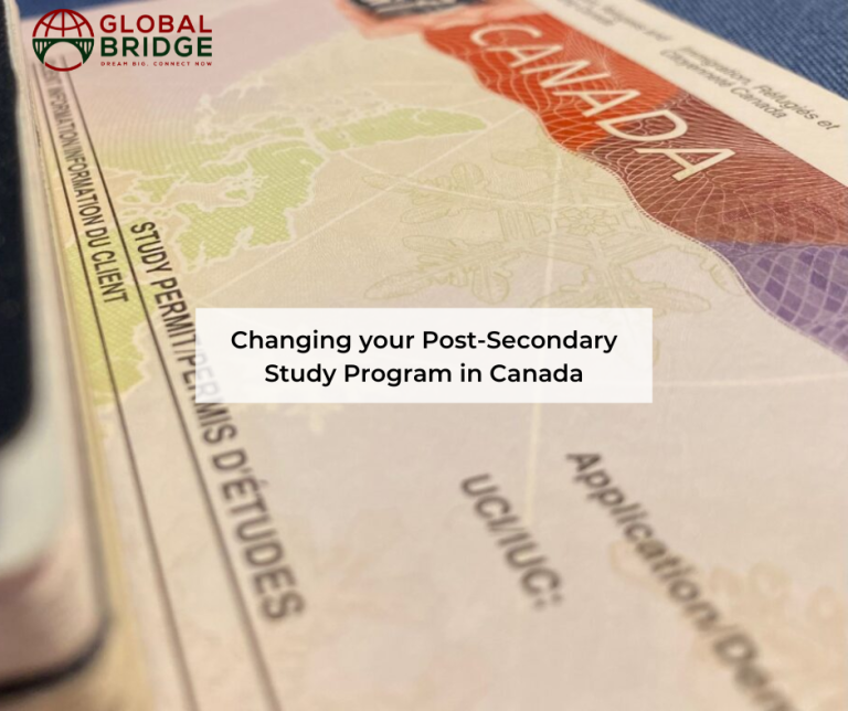 Global Bridge Immigration - Change of Study Permit Banner