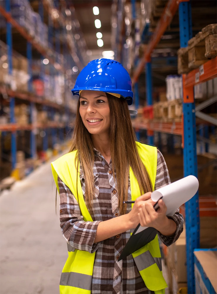 Woman Manager in the factory