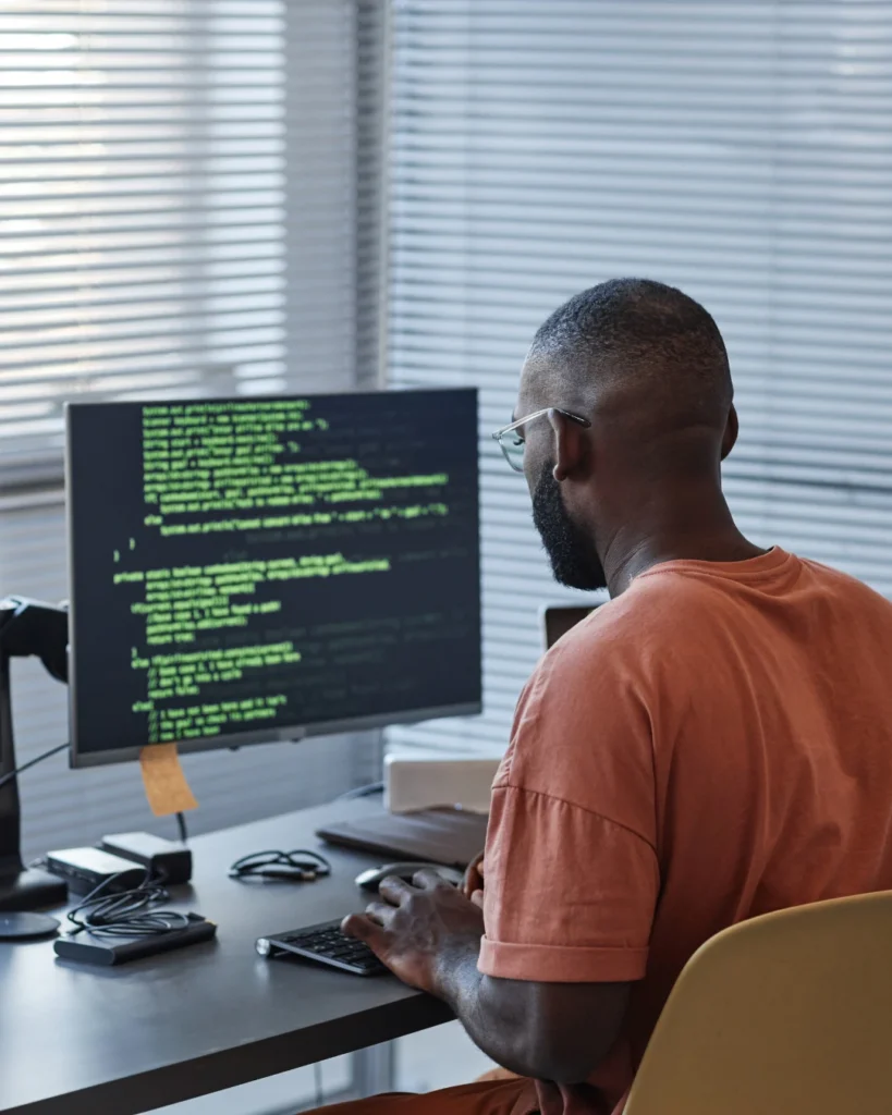 person coding on computer person coding on computer